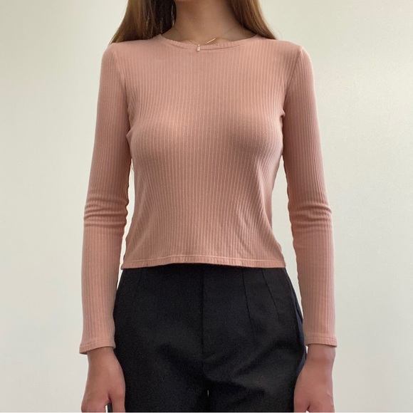 Fashion Nova Rachael Ribbed Long Sleeve Top - Picture 1 of 1